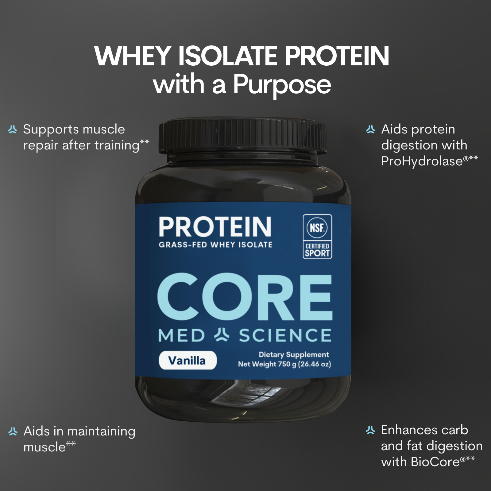 Grass-Fed Whey Isolate — Vanilla (Premium Protein Powder)