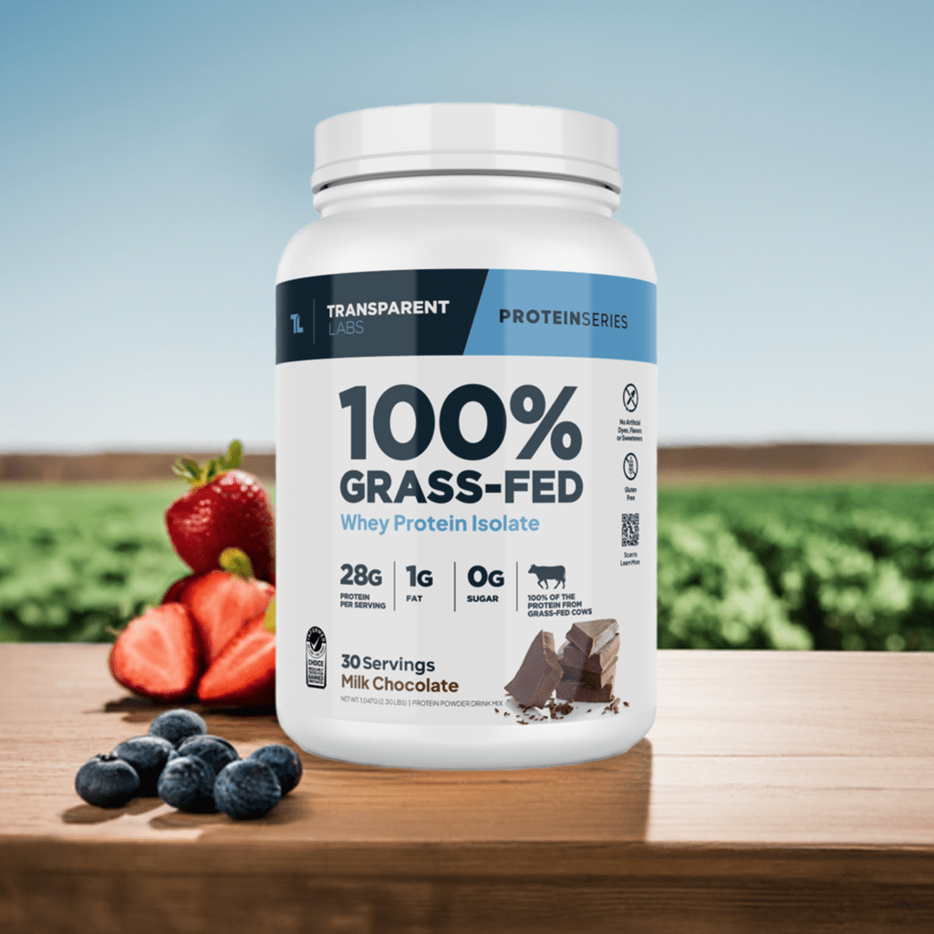 Transparent Labs 100% Grass-Fed Whey Isolate Protein Powder (30 Servings)