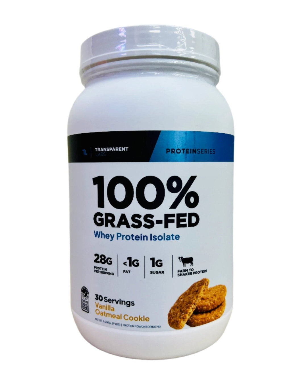 Transparent Labs 100% Grass-Fed Whey Isolate Protein Powder (30 Servings)