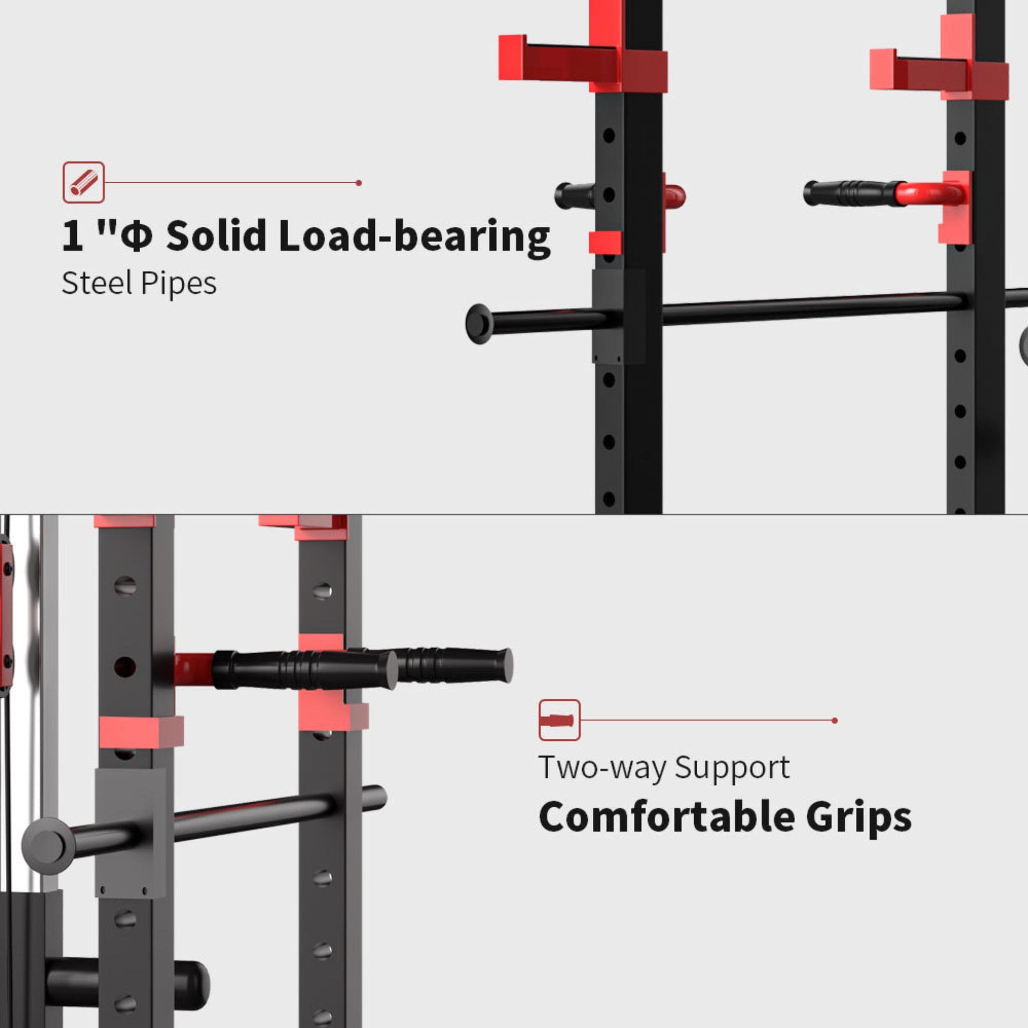 Rovix Multi-Functional Power Cage with Weight Bench — 1,000 LB Capacity