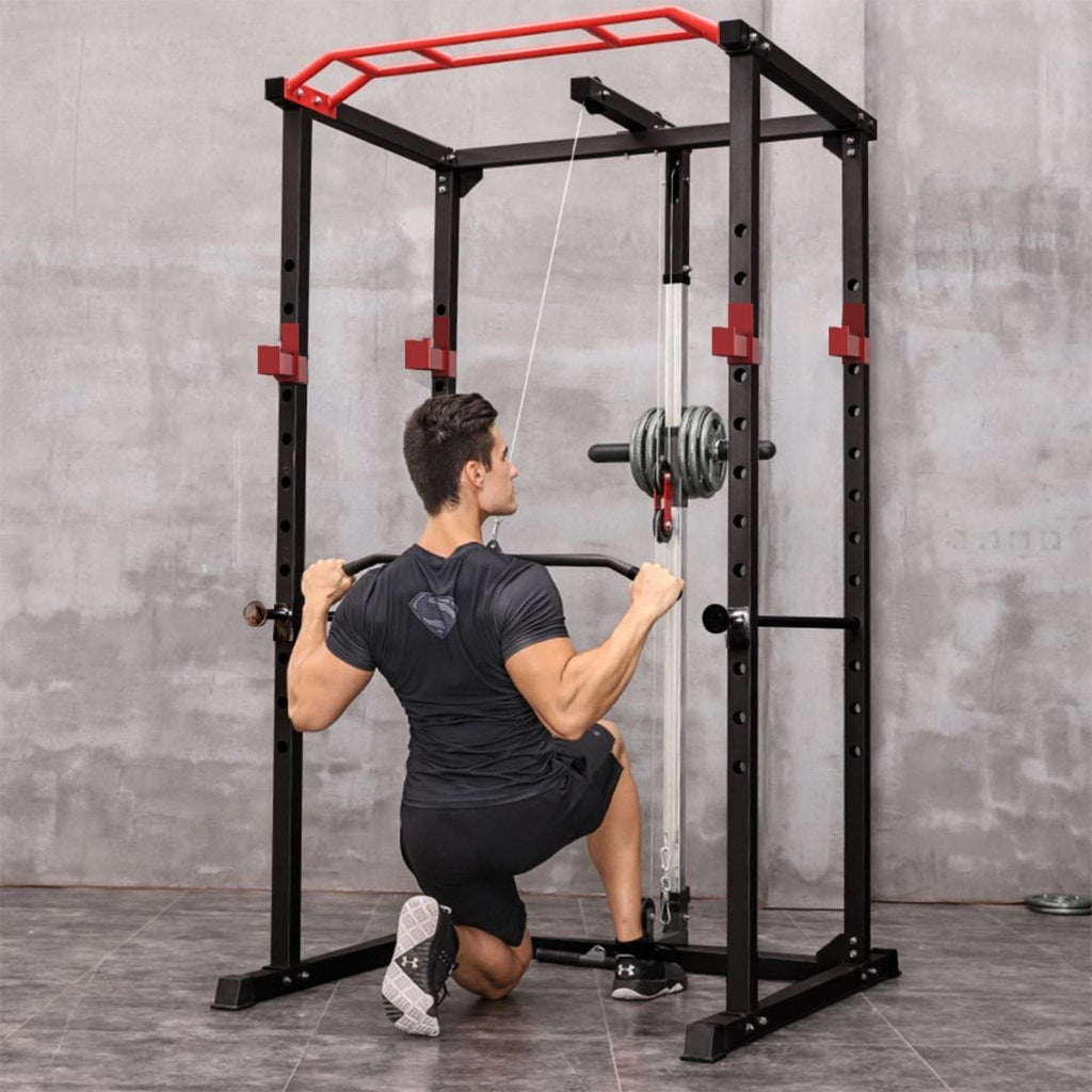 Rovix Multi-Functional Power Cage with Weight Bench — 1,000 LB Capacity