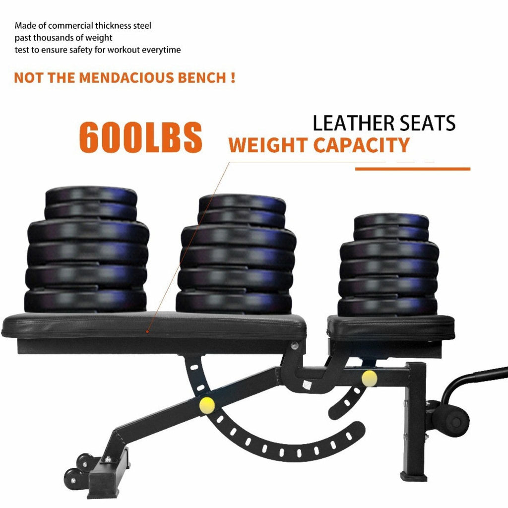 Rovix Multi-Functional Power Cage with Weight Bench — 1,000 LB Capacity