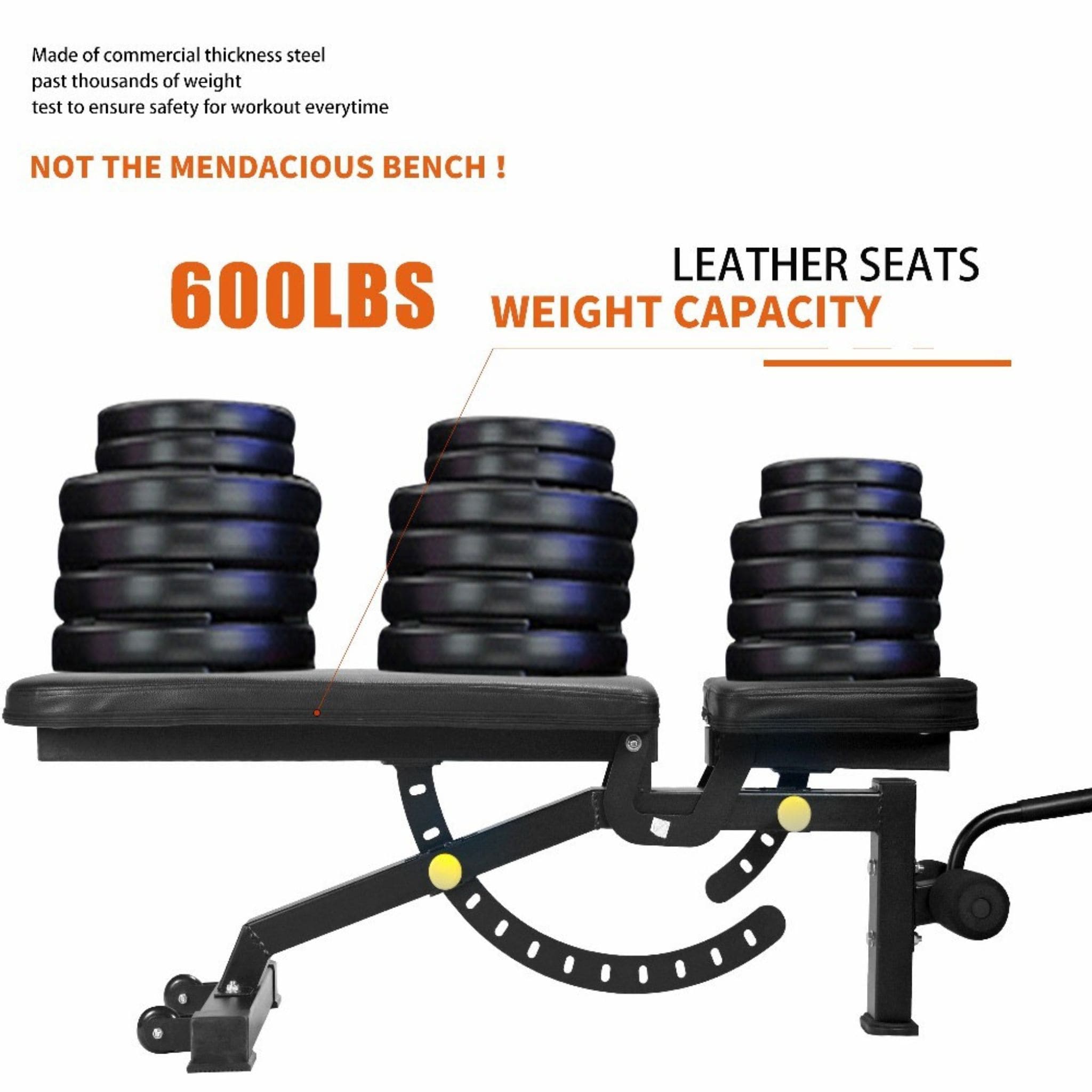 Rovix Multi-Functional Power Cage with Weight Bench — 1,000 LB Capacity