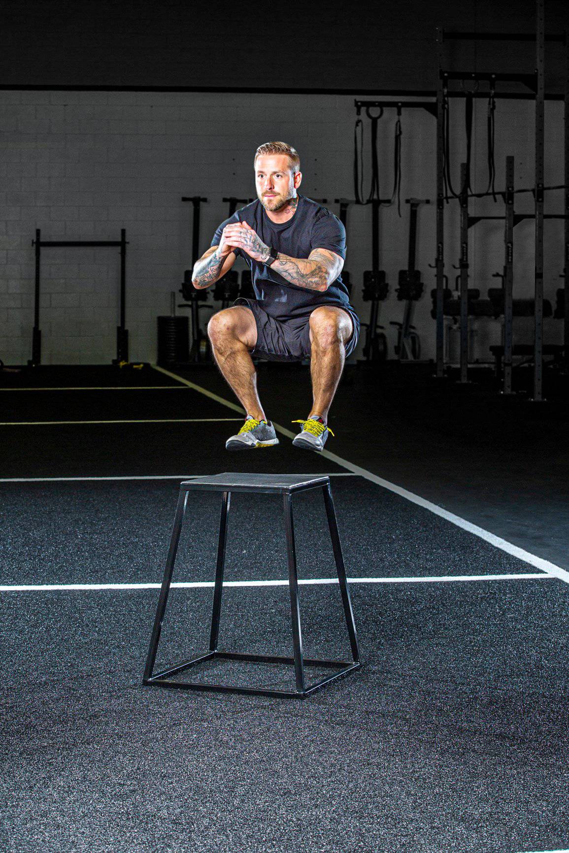Steel Plyometric Jump Box — Anti-Slip, Stackable (12", 18", 24")