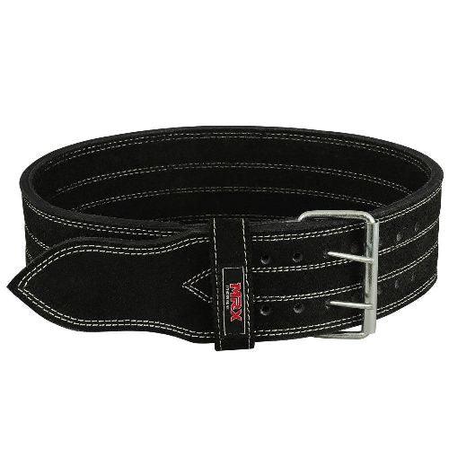 Leather Powerlifting Belt — 4" Wide, Stainless Steel Buckle