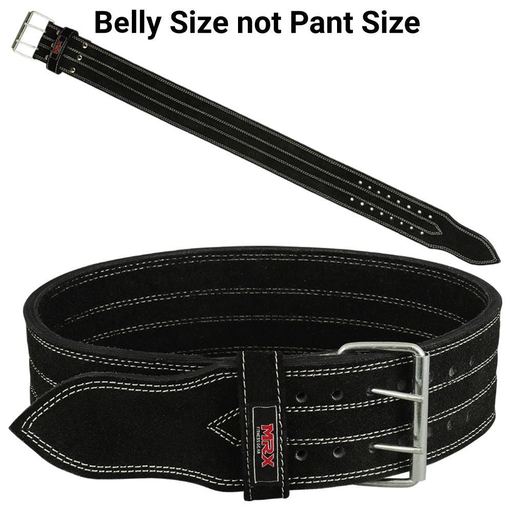 Leather Powerlifting Belt — 4" Wide, Stainless Steel Buckle