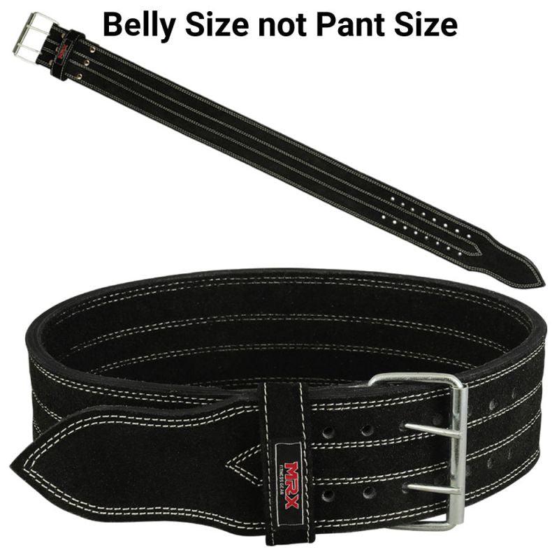 Leather Powerlifting Belt — 4" Wide, Stainless Steel Buckle