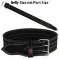 Leather Powerlifting Belt — 4" Wide, Stainless Steel Buckle