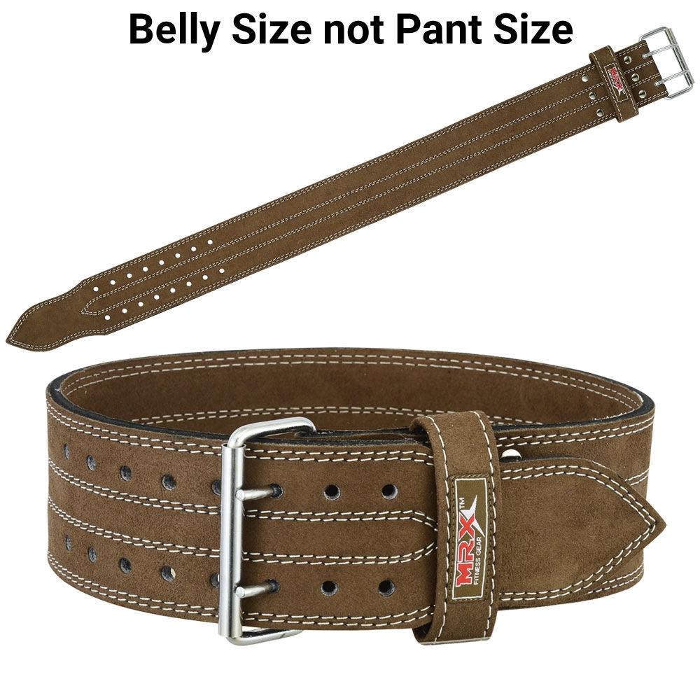 Leather Powerlifting Belt — 4" Wide, Brown
