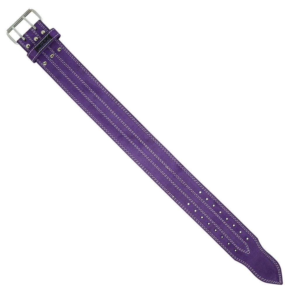 Leather Powerlifting Belt — 4" Wide, Pink & Purple