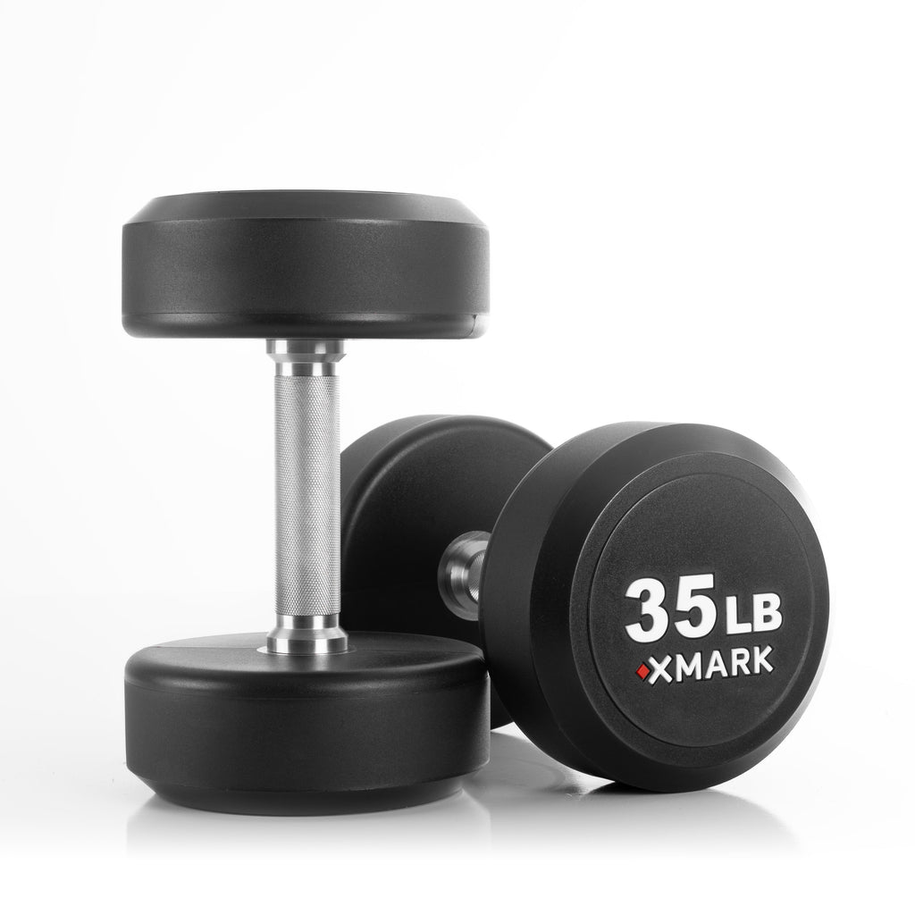 XMARK Commercial Urethane Round Dumbbells | 5-50 lb & 5-75 lb Sets