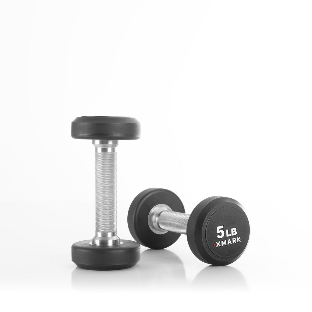 XMARK Commercial Urethane Round Dumbbells | 5-50 lb & 5-75 lb Sets