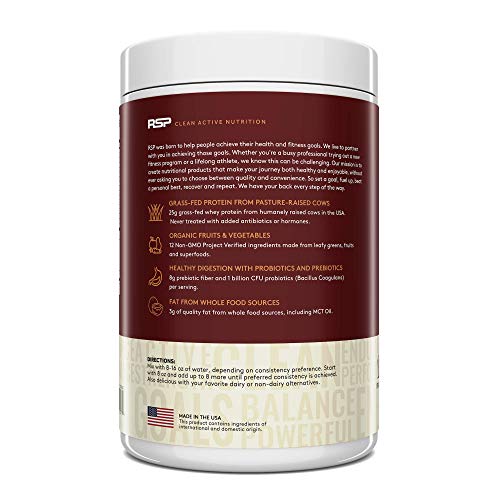 RSP TrueFit - Grass Fed Protein Powder Meal Replacement Shake