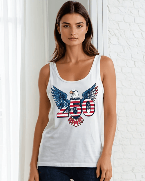 American Eagle 250 Graphic 4th of July Tank Top Made in USA