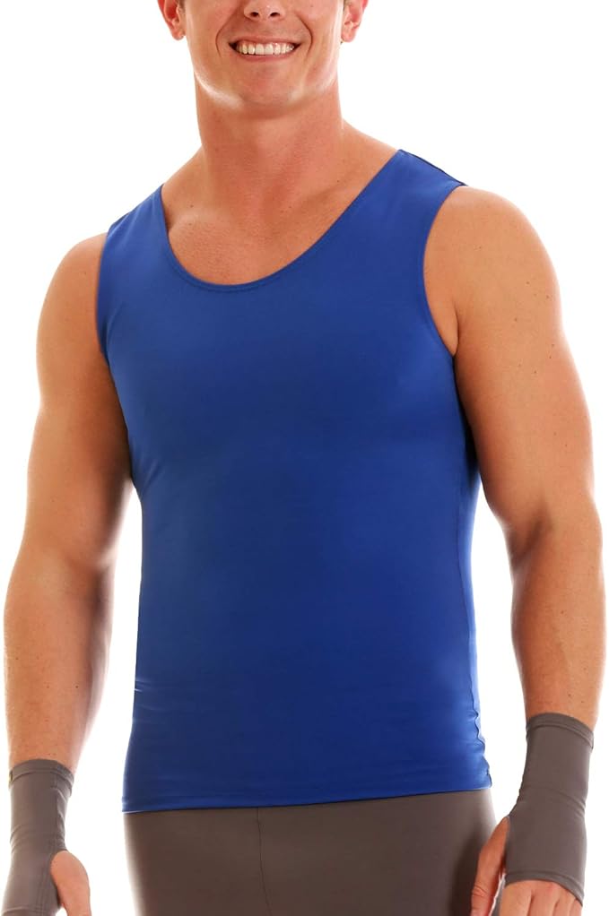 Insta Slim Men's Compression Tank-Top Shapewear | Made in USA | Tummy Control & Back Support