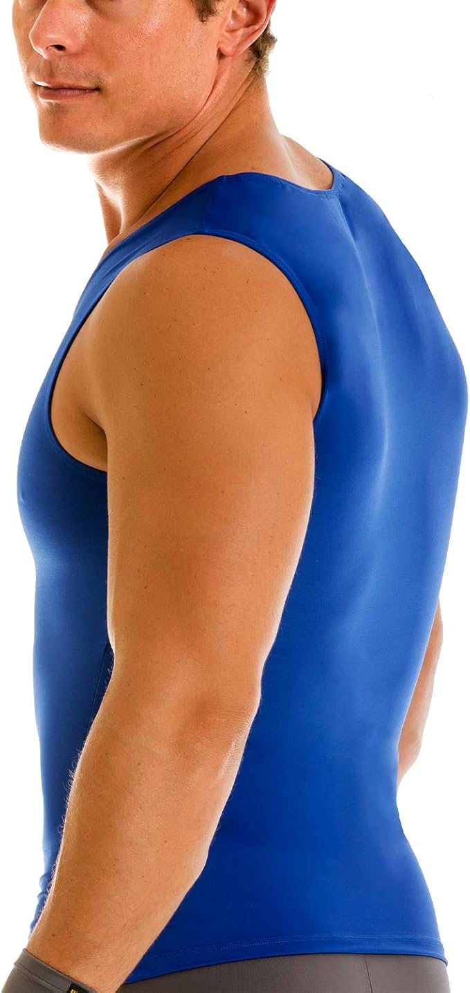 Insta Slim Men's Compression Tank-Top Shapewear | Made in USA | Tummy Control & Back Support