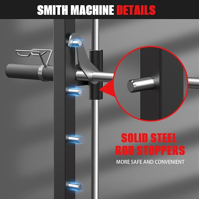 All-in-One Smith Machine & Power Cage with LAT Pulldown – Home Gym