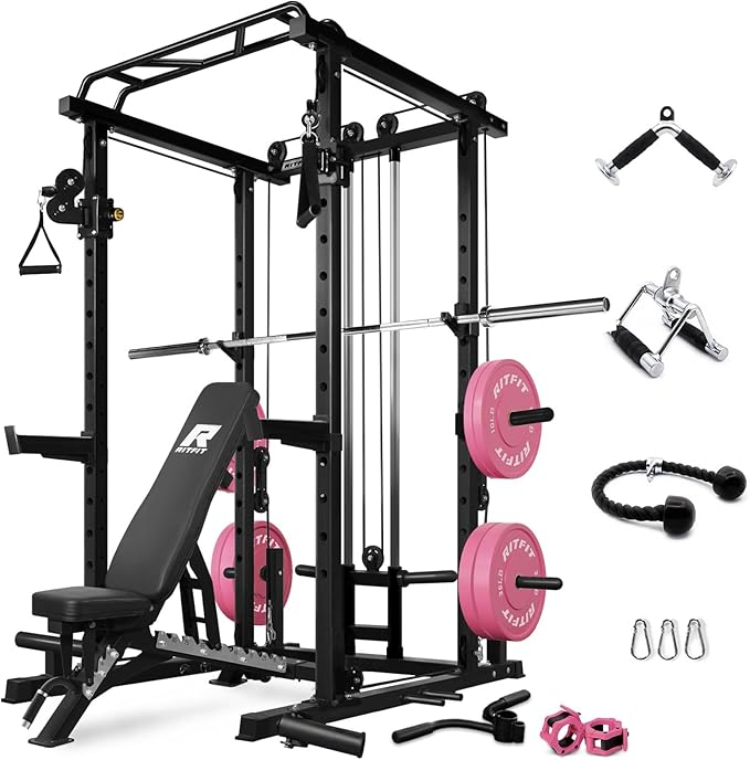 RitFit PPC03 Power Cage & Cable Crossover Home Gym System