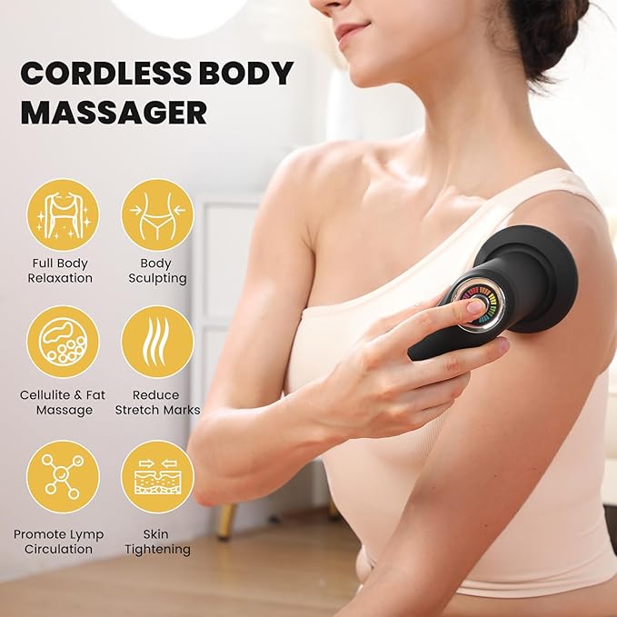 Portable Handheld Massager | Cordless | 5 Heads | For Women & Men