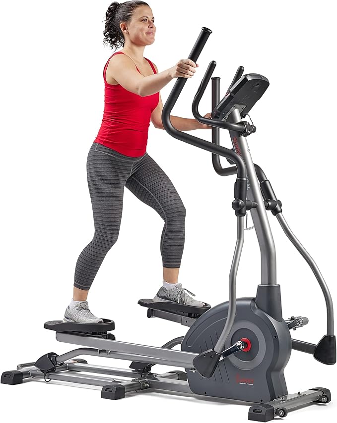 Sunny Health & Fitness Elliptical Trainer | Bluetooth, 12-Level Resistance, 300LB Capacity