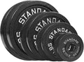 NEXO Fitness 85 LB Steel Olympic Weight Plates Set - 2-Inch Center, Gunmetal