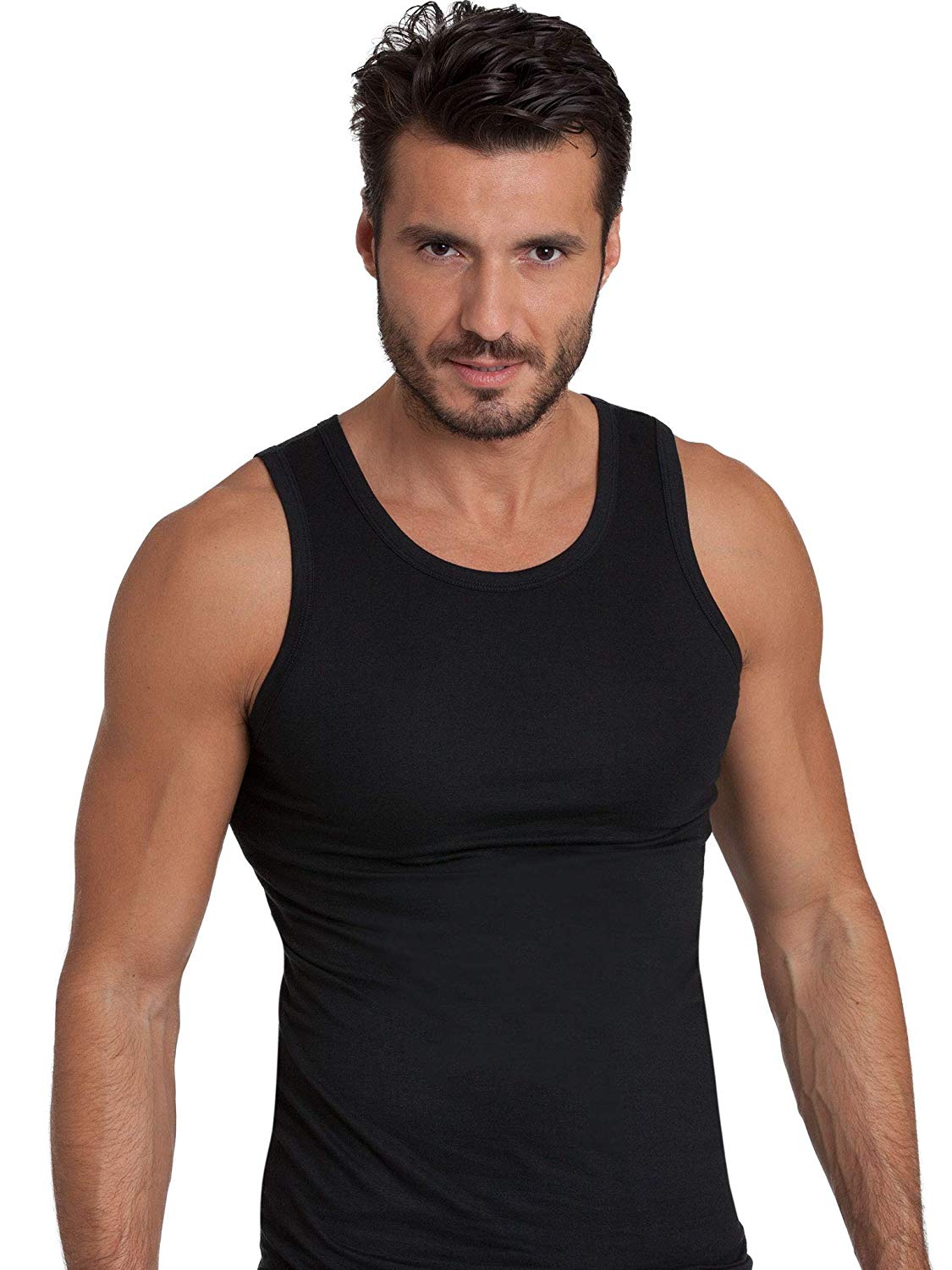 EGi Luxury Men's Wool & Silk Sleeveless Shirt | Muscle Tank Top | Made in Italy