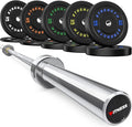 Olympic Rubber Bumper Weight Set - 2 Inch Barbell Plates for Home Gym Strength Training