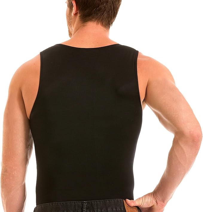 Insta Slim Men's Compression Tank-Top Shapewear | Made in USA | Tummy Control & Back Support