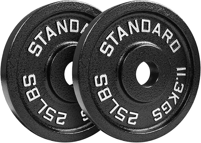 NEXO Fitness 85 LB Steel Olympic Weight Plates Set - 2-Inch Center, Gunmetal