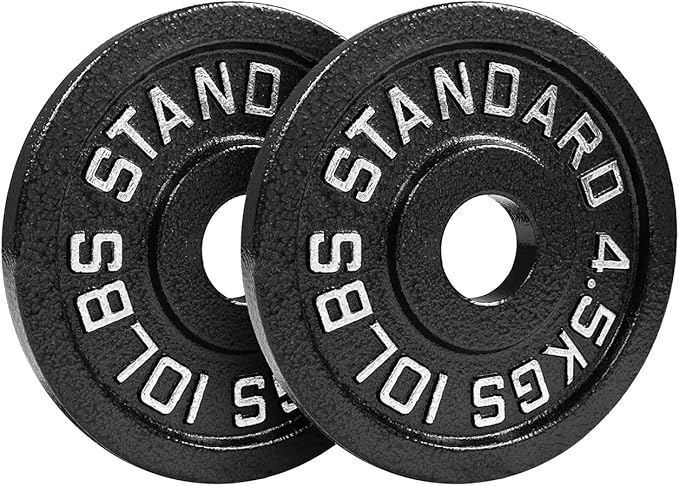NEXO Fitness 85 LB Steel Olympic Weight Plates Set - 2-Inch Center, Gunmetal