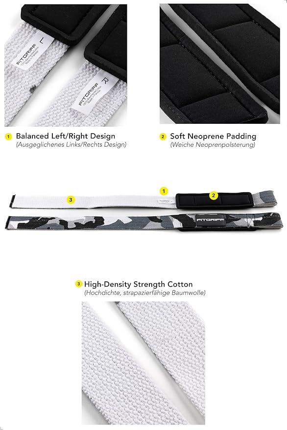 Fitgriff® Lifting Straps & Wrist Wraps Bundle — Men & Women