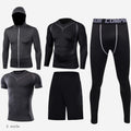 Men's 5-Piece Compression Fitness Suit – Tights & Basketball Set