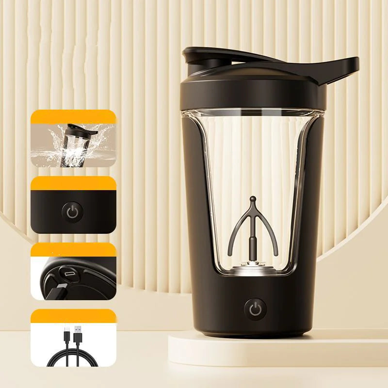 400ml Electric Protein Shaker Bottle — USB Rechargeable