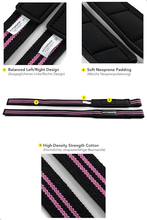 Fitgriff® Lifting Straps & Wrist Wraps Bundle — Heavy Duty Support