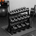 IronWave Fitness Premium Rubber Coated Hex Dumbbell Set with Rack – 450 LB