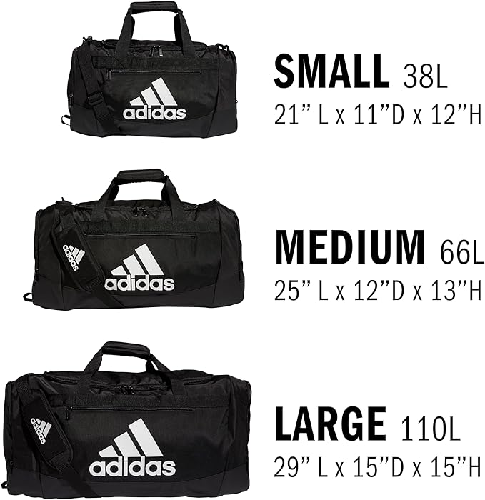 Adidas Defender 4.0 Gym Duffel Bag | Unisex | Black/White | 38L