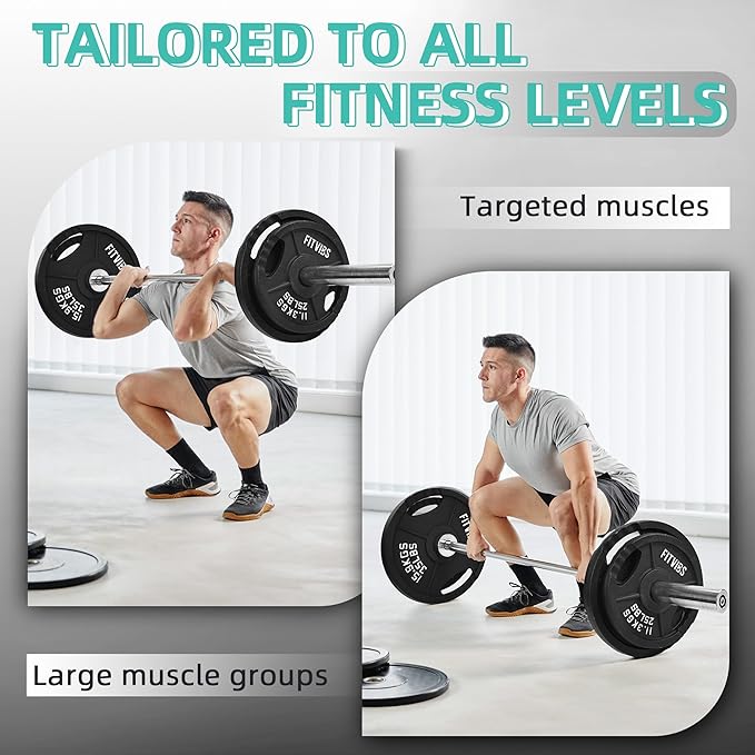 IronWave Fitness Olympic Cast Iron 2-Inch Weight Plates Set – 255 LB