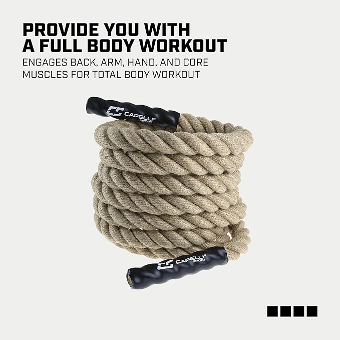 Capelli Sport Battle Rope 20ft | Strength Training & Cardio