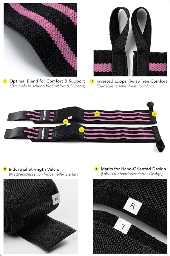 Fitgriff® Lifting Straps & Wrist Wraps Bundle — Heavy Duty Support