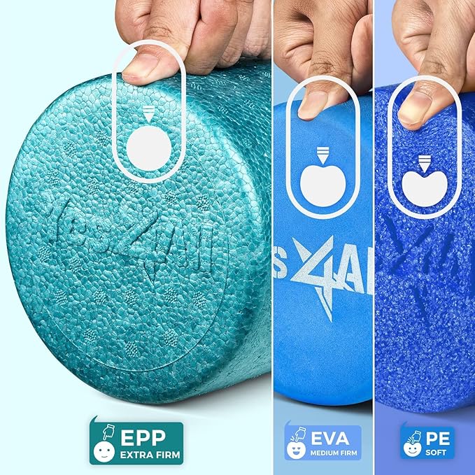 Yes4All High-Density Foam Roller for Yoga, Pilates & Stretching — 12 inch