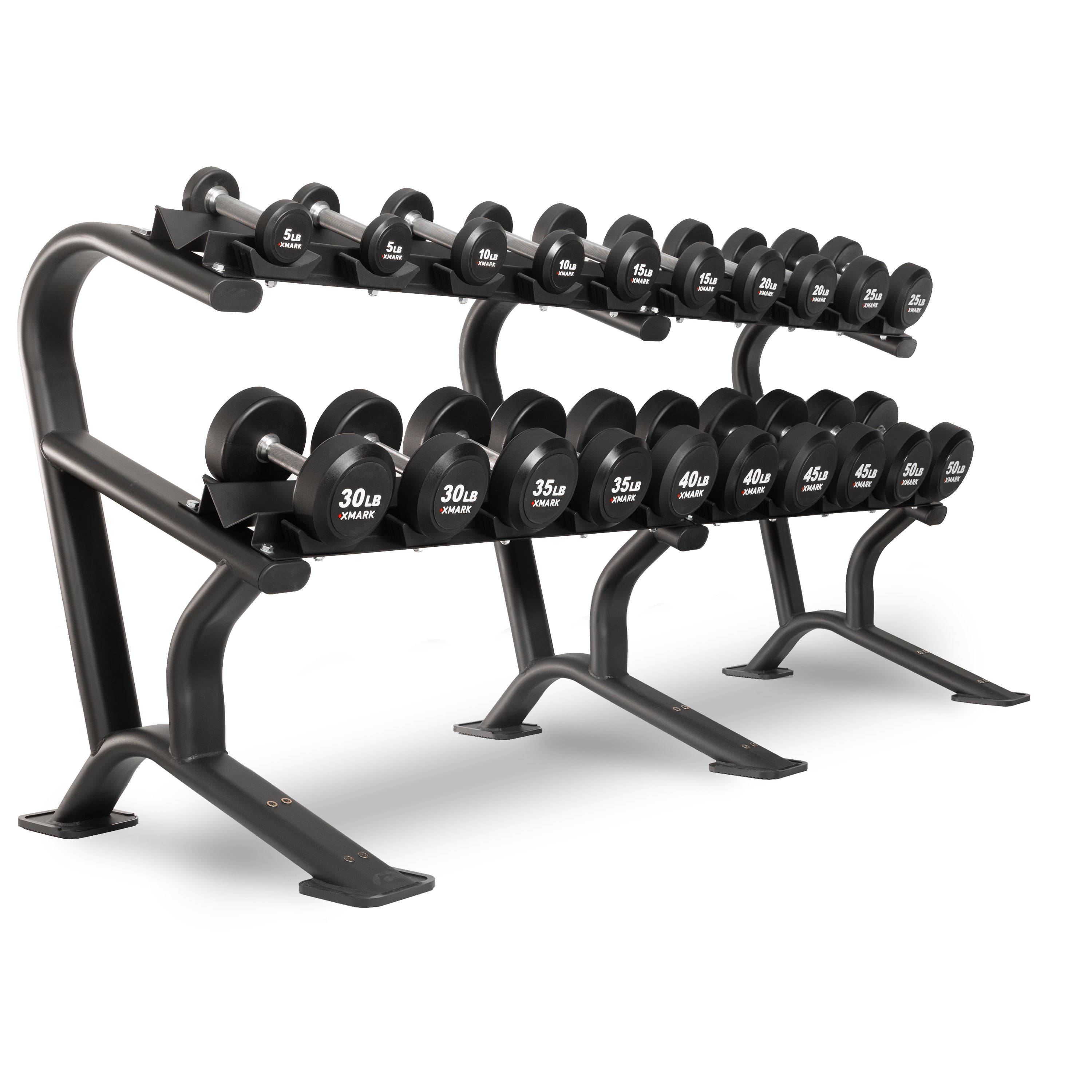 XMARK Commercial Urethane Round Dumbbells | 5-50 lb & 5-75 lb Sets