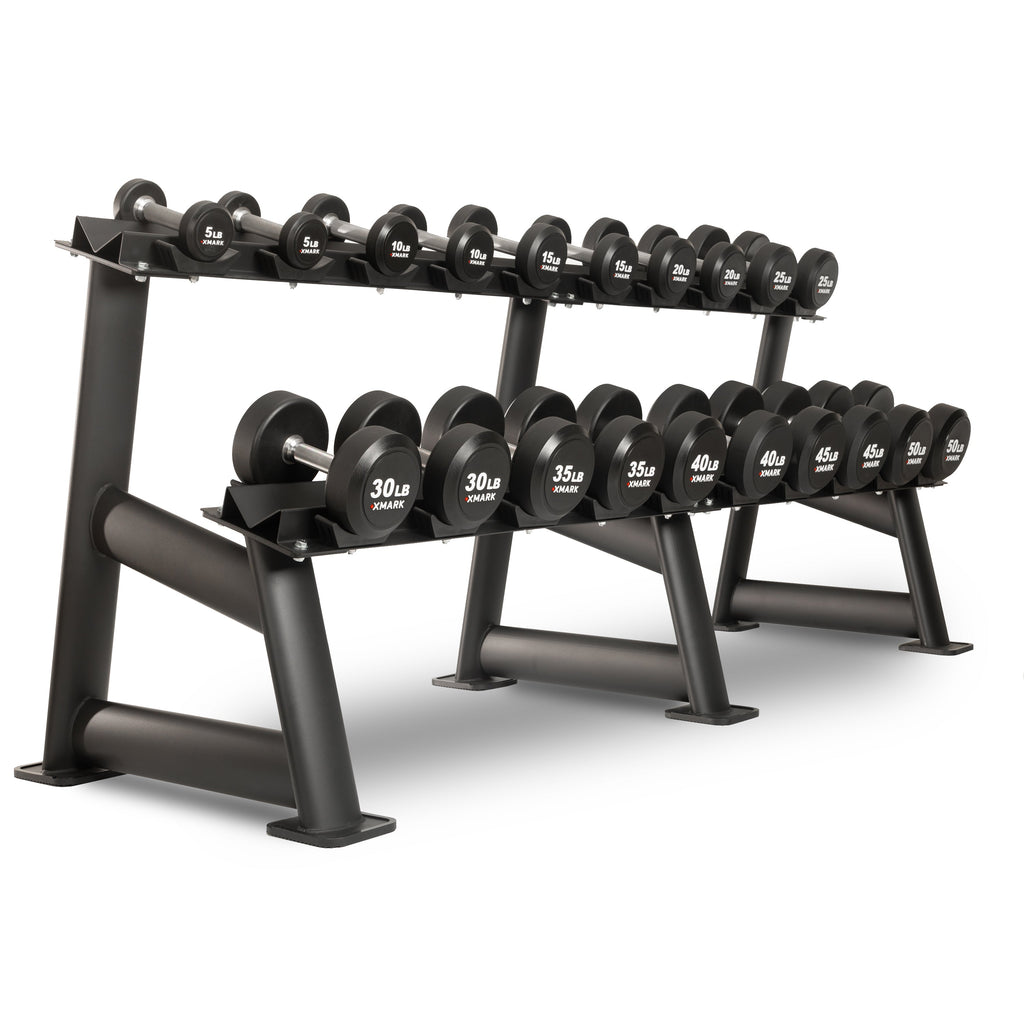XMARK Commercial Urethane Round Dumbbells | 5-50 lb & 5-75 lb Sets