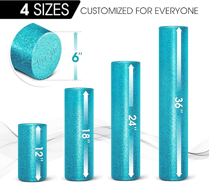 Yes4All High-Density Foam Roller for Yoga, Pilates & Stretching — 12 inch