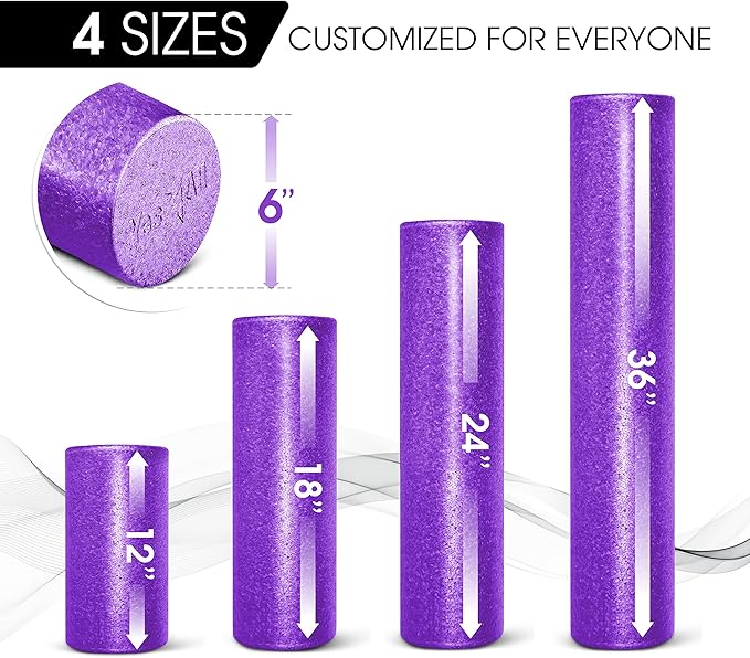 Yes4All High-Density Foam Roller for Yoga, Pilates & Stretching — 24 inch