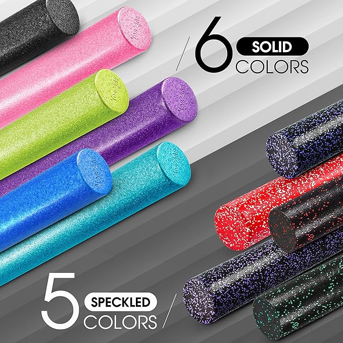 Yes4All High-Density Foam Roller for Yoga, Pilates & Stretching — 12 inch