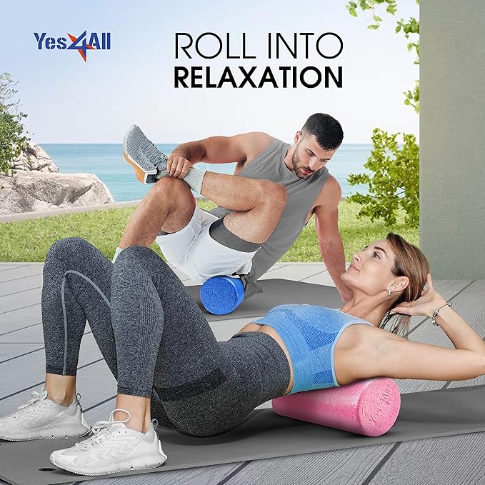 Yes4All High-Density Foam Roller for Yoga, Pilates & Stretching — 24 inch