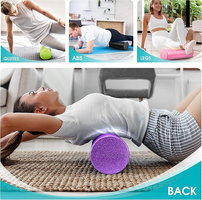 Yes4All High-Density Foam Roller for Yoga, Pilates & Stretching — 12 inch