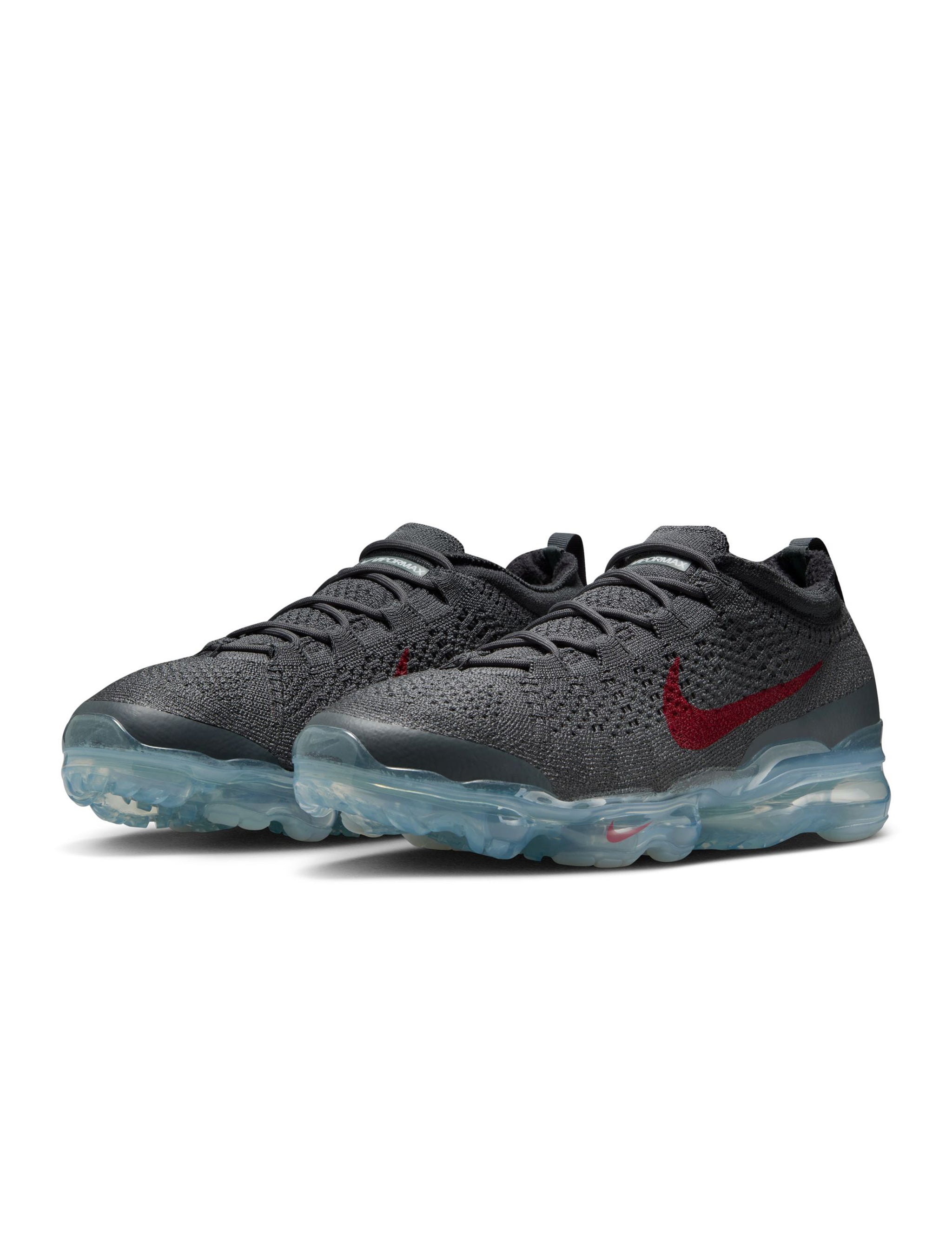 Nike Men's Air VaporMax 2023 Flyknit | Dark Grey/Gym Red | Sizes 8–12