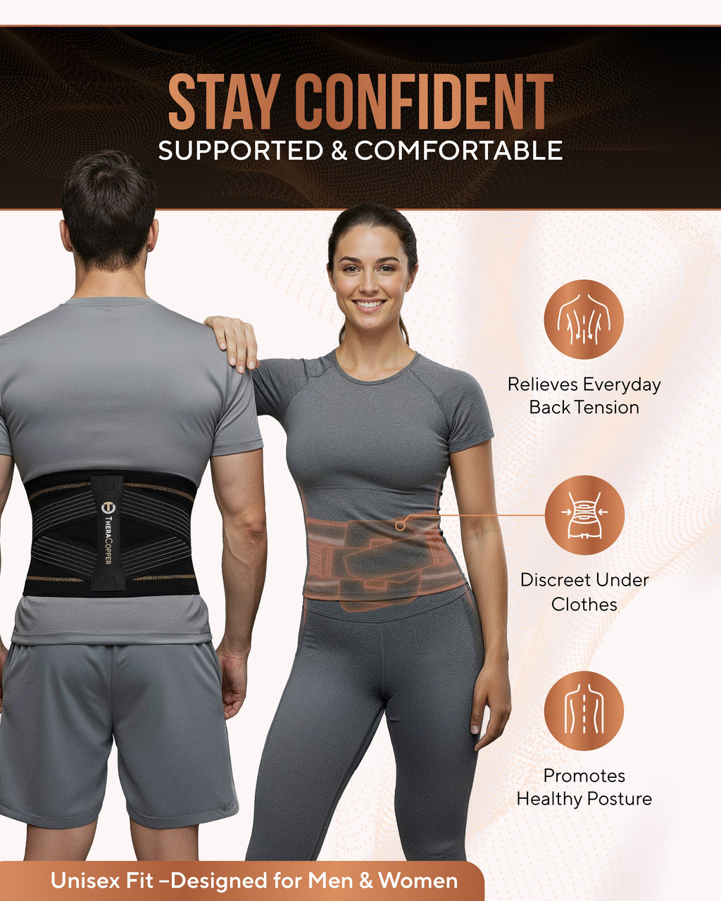 TheraCopper Lumbar Support Brace