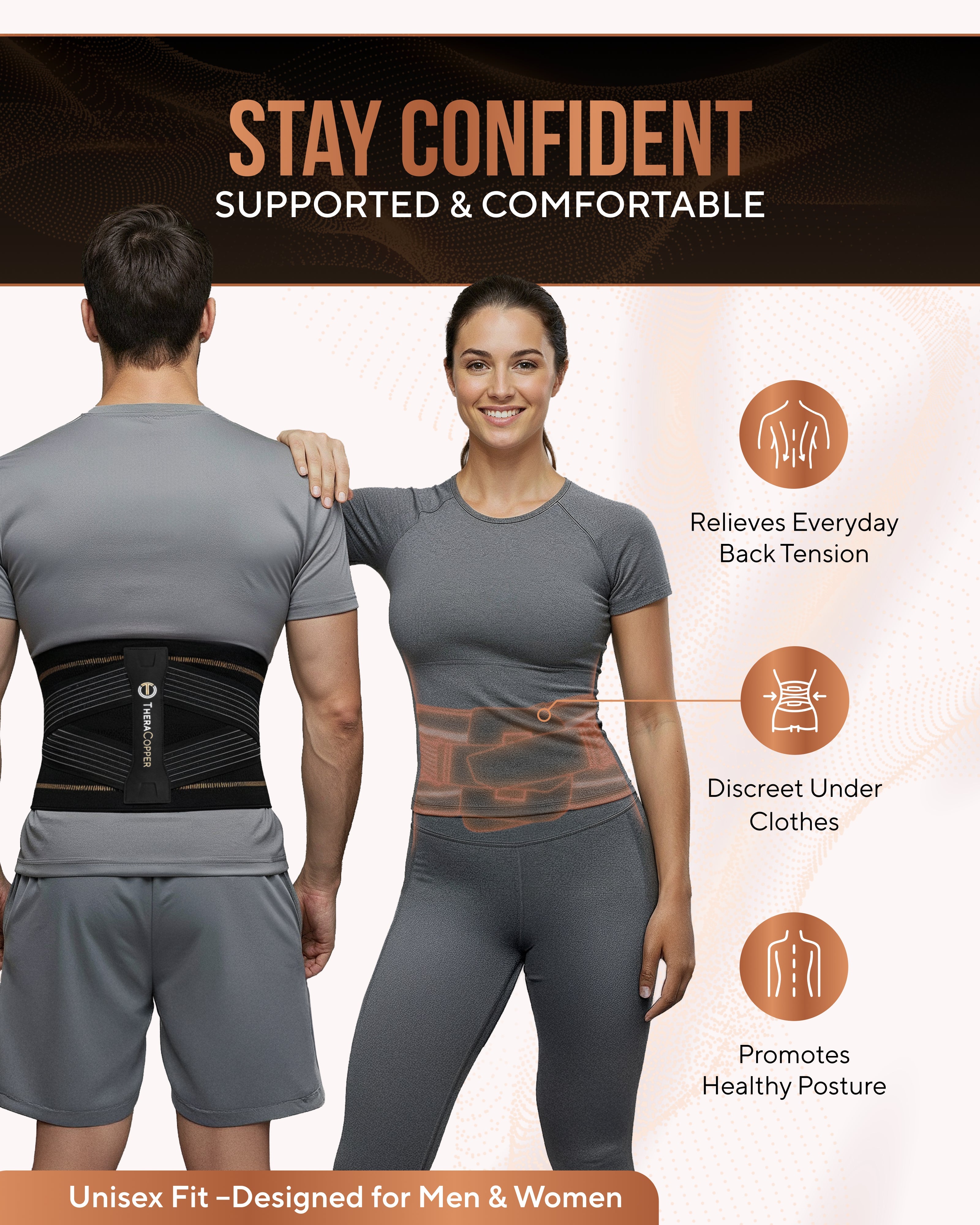 TheraCopper Lumbar Support Brace